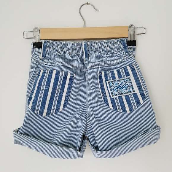 Vintage Chic blue and white stripe shorts - Picture 3 of 6